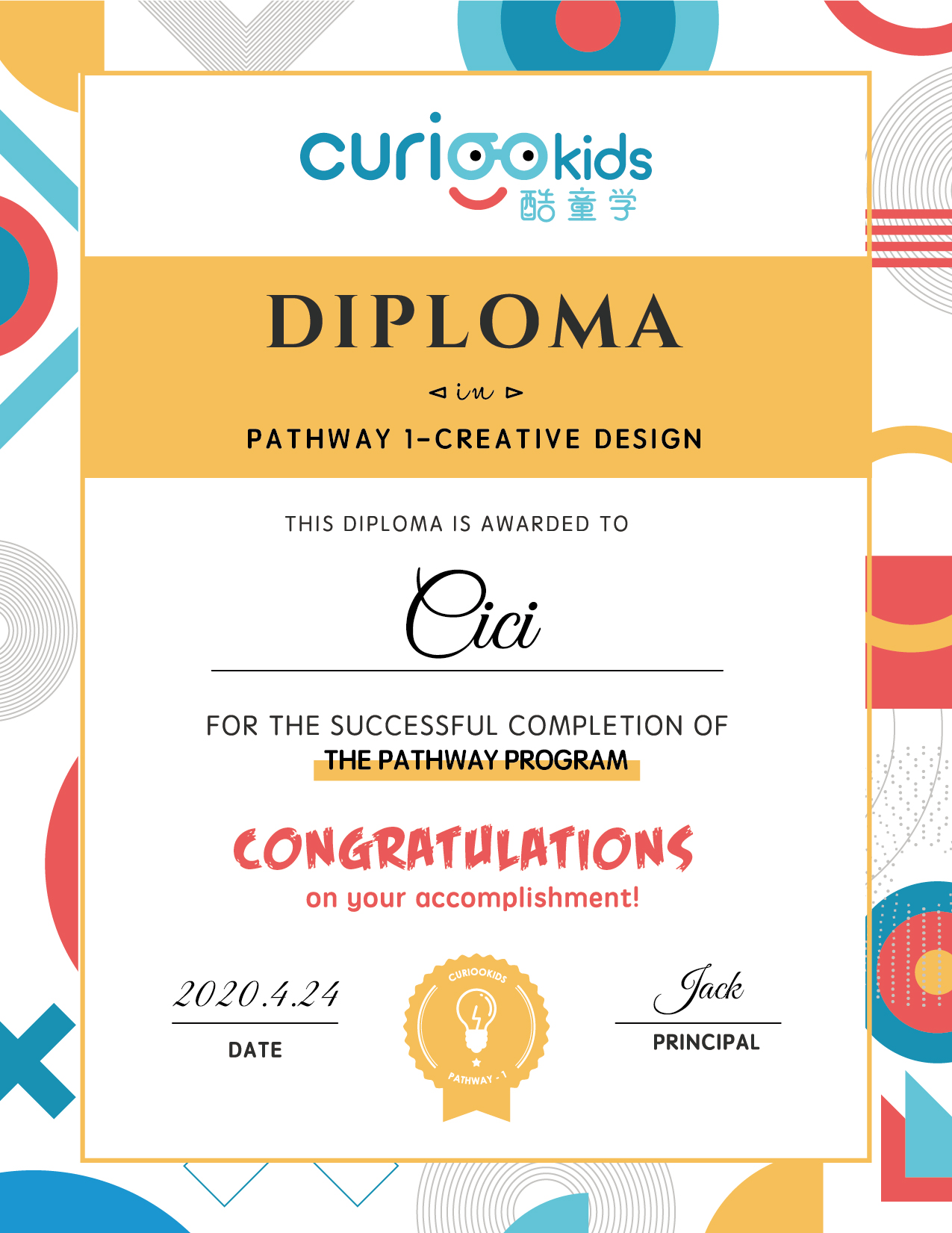 Pathway 1-CREATIVE DESIGN Diploma